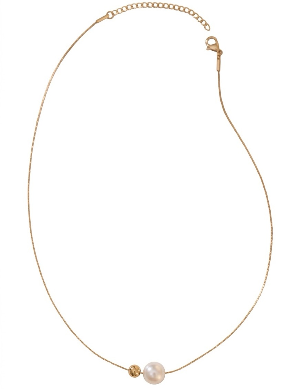 18k Gold Pearl Accent Necklace - Women Jewelry